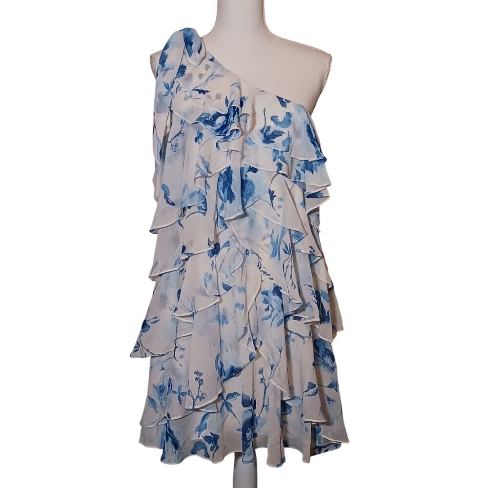 NEW Lauren Ralph Lauren Floral Print Ruffled Mini Cocktail/Party Dress Size‎ 6